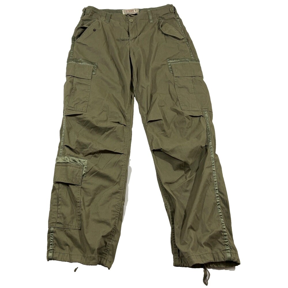 Abercrombie & Fitch Pants Womens 30/10R Green Cargo Military Paratrooper Y2k Vtg